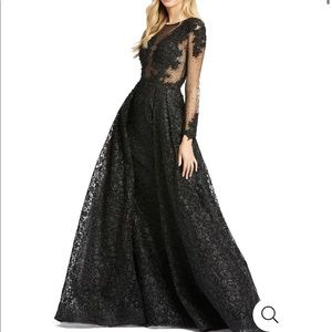 Beautifully beaded Mac Douggal evening gown